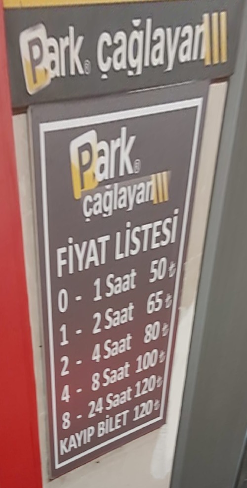 caglayan adliyesi otopark